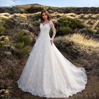 Clothing long sleeved one shoulder bridal wedding dress dress 8801