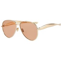 2025 Retro Punk Style Metal Thick Leg Double Beam Mirror Sunglasses