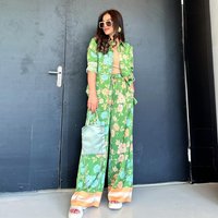 Clothing Autumn Fashion Printing Loose Long Sleeved Shirt Trousers Suit
