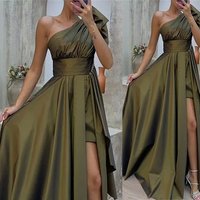 fashion floral V neck sexy ruffled patchwork irregular dress