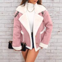 Clothing fashion lapel plush jacket winter warm casual coat