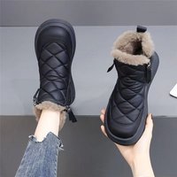 Women's Snow Winter 2024 New Style Fleece Lined Thickened Northeastern Cotton Shoes Non-Slip Warm Short Boots