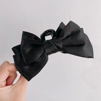 Oversized Black Princess On The Run Double Sided Bow Hairpin For The Back Of The Head Shark Clip Hairpin For Women