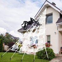Halloween Dreieck Spinnennetz 5 M Großes Plüsch Simulations Spinnennetz Haunted Home Outdoor Yard Dekoration Requisiten