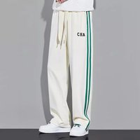 Clothing loose trendy style drape wide leg pants thin striped versatile sports pants