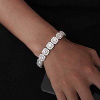 Men's Jewelry Hip Hop Bracelets, Rock Sugar Chain, Zircon Bracelets, Trendy Personality Fashion Accessories,