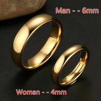 2025 New Arrivals Fashion Simple Gold Plated Glossy Ring Classic Couple Banquet Exquisite Jewelry
