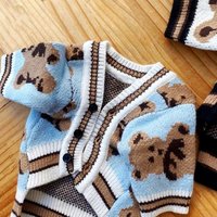 Clothes Chihuahua Striped Cardigan Sweater Bichon Frise Puppy Kitten Warm Coat Cat Dog Accessories Pet Outfit