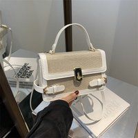 Women’s contrast color this year popular trend ins hand held single shoulder crossbody ladies small square bag