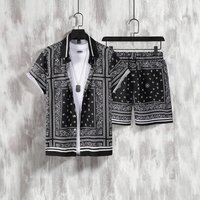 Men’s Clothing Retro Tribal Totem 3D Digital Printing Summer Shirt Shorts Suit Beach Vacation