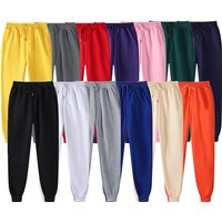 Men's Sports Casual Solid Color Full Length Printing Casual Pants