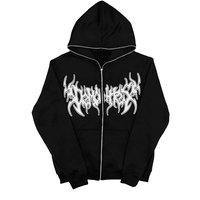 Clothing Street Style Personalized Embroidery Zipper Cardigan Hoodie Sweater Loose Casual Jacket