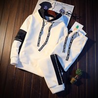 Clothing Autumn Hip Hop Hoodie Set Trendy Loose Fit Long Sleeve T Shirt Pants Two Piece Outfit Students 