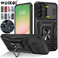 Case Galaxy A56 Samsung A36 A55 A35 Slide Camera Stand Armor Shockproof Antifall Protection Kickstand Phone Cover