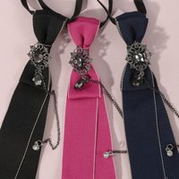 College Professional Outfit Bow Shirt Collar Flower Bowknot Casual JK Tie
