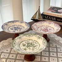 Ceramic Living Room Home Coffee Table Light Luxury High end Snack Tea Display Candy Plate High footed Dried