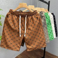 Men's Shorts Summer Pants Printed Men's Ice Silk Breathable Casual Beachwear Running Sports Basketball Pants