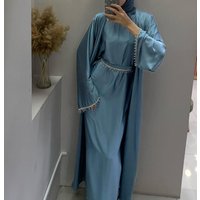 Women's Spring And Summer Solid Color Beaded Dress Crystal Chain