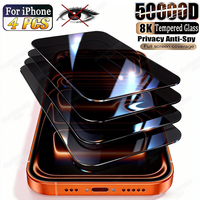 4Pcs Anti Spy Tempered 17 Air Screen Protector Iphone 16 Pro Max 14 15 Plus 11 13 12 Mini Glass