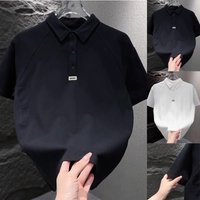 Classic Polo Shirt Breathable Cotton Short Sleeve Casual Top Everyday Wear 
