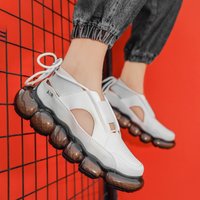 Men's Shoes Air Cushion Men's Sandals Summer Hollow Leather Shoes Casual Men's Popcorn Thick Soled Sports Roman Sandals