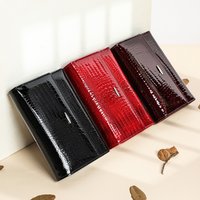 Leather Wallet Patent Leather Wallet Card Slots Female Coin Purse