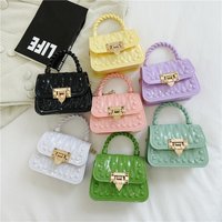 Summer Leaf Lock Nail Chain Mini Bag Plastic Portable Casual Lipstick Bag Small Bag
