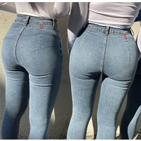 high-waist stretch jeans for women