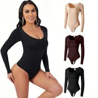 Long Sleeved Body Shaping Bodysuit Seamless Tummy Control Waist Tightening Corset Hip Lifting Tight Bottoming Shapewear