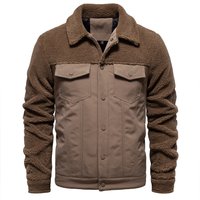 " Patchwork Lambswool Jacket – European Sized Autumn & Winter Coat Casual Cross Border Style "