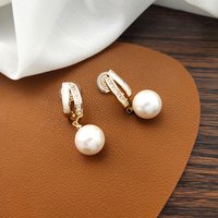 Temperament French No Piercing Mosquito Coil Ear Clip Pearl For Women New Cold Style Long Simple Earrings