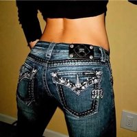 Retro Y2K Low-Rise Diamond Embroidered Jeans European American Style Trendy Slim Fit Harajuku Trousers for Hot Girls