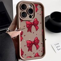 Red Bowknot Painted For Xiaomi 13 Pro Case Redmi Note 12 12S 11 11S 10 10S 9 9S 8 14C 13C 12C 10C 9C Cases Cover