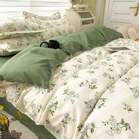 Thickened polished four-piece student dormitory bed sheet four seasons autumn and winter bedding