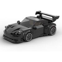 Cross border Hot selling stock Small piece Assembly MOC Building Block Racing Car Model Collectible Toy