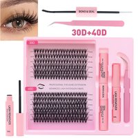 Eyelashes Set New DIY Segmented Eyelashes 3040D100D Large Capacity D Curled Messy Dense Curled Simulation Eyelashes