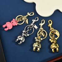 Car Keychain High-End Bag Accessories Colorful Bear Cherry Clover Butterfly Backpack Decorations