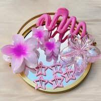 High End Hair Clip Flower Set Southeast Asian Style 10 Pieces Frangipani Full Back Head Shark Hair Accessory