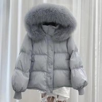 Clothing winter loose winter coats cotton jacket short style small fur collar cotton coat thickened coat