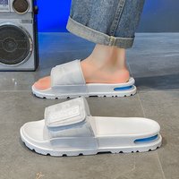 2025 Spring And Summer Trend Fashion Wear Super Soft Slippers Men’s Velcro Air Cushion Personality All Casual One Word Slippers