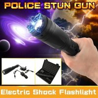 2026 Stun Gun Rechargeable LED Flashlight Travel Self defense Police Baton Baseball Bat Shock Torch Stun Gun Baton