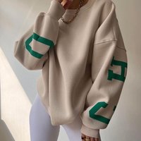 Women's Clothing casual fashion printed thickened versatile tops long sleeved sweatshirts