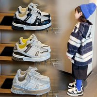 Fashion Board 2024 Autumn Leather Casual Versatile Velcro Single Shoes