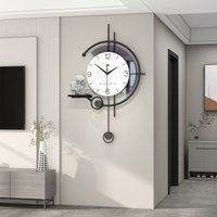 Modern Wall Clock – Silent Sweep Movement Battery Powered Round Clock Living Room & Bedroom Decor 