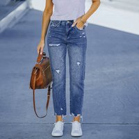 Clothing High Stretch Small Feet Denim Trousers