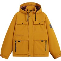 " Lightweight Hooded Jacket – Breathable Polyester Zip Up Stand Collar Streetwear Parka Embroidered Badge "