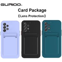 Slim TPU With Card Holder Wallet Phone Case For Samsung Galaxy A11 A21S A31 A51 A71 A22 A82 A13 A33 A53 A73 5G A20 A30 A