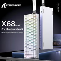 ATTACK SHARK X68MAX Aluminum Lump Lump Magnetic Axis Keyboard 8K Game CNC Mechanical RGB Light Keyboard