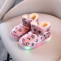 2022 Autumn Winter Velvet Thickened Snow Boots Cotton Shoes Warm Boots Luminous Shoes Wear Resistant Boots Shoes