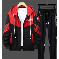 Sweatshirt Two piece Set Hooded Versatile Handsome Trendy Casual Sports Class Clothes Loose Clothes Trendy Brand Suits